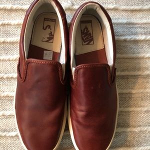 Vans leather slip-ons size 11 never worn